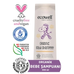 Ecowell Organik Bebek Saç ve Vücut Şampuanı 300ml - Ecowell