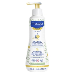 Mustela Cold Cream ve Organik Balmumu İçeren Besleyici Bebek Şampuanı 300ml - Mustela