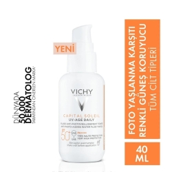Vichy Capital Soleil UV-Age Daily SPF 50+ Renkli Güneş Koruyucu Krem 40ml - Vichy